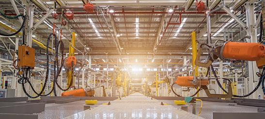 A Smart Manufacturing Facility with Busway and Machinery 